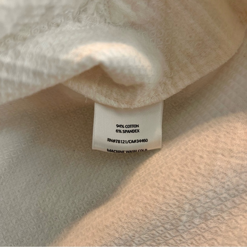 Eileen Fisher Cream Textured Cotton Blend Jacket Size S - Picture 8 of 9
